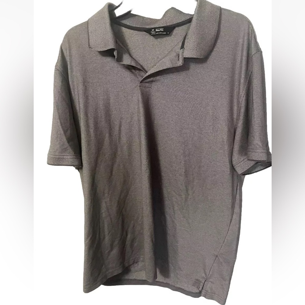 Member's Mark Men's Shirt Pique Polo Size XL Short Sleeve Shirt Gray